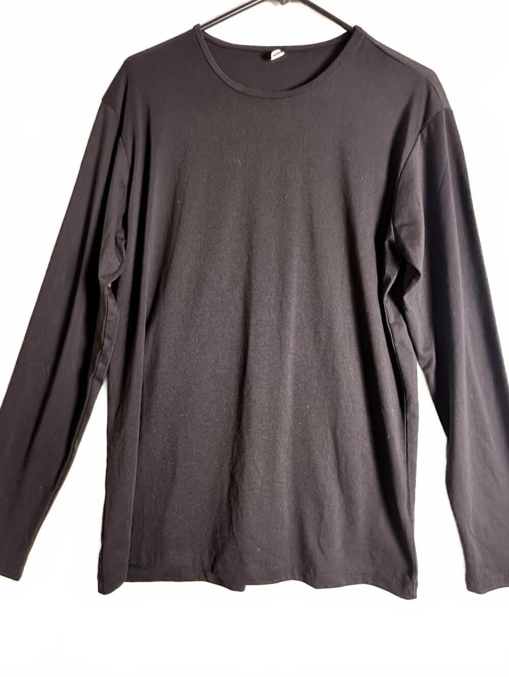Alphalete Men's Black Long Sleeve Athletic Performance Shirt Gym Cover Up Sz L